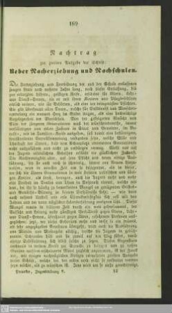Nachtrag zur zweiten Ausgabe