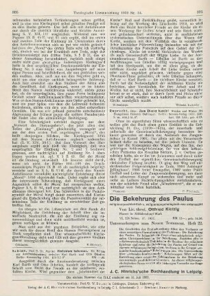 335-336 [Rezension] Schian, Martin, Ecclesiam habemus. Ein Beitrag zur Auseinandersetzung zwischen Karl Barth und Otto Dibelius