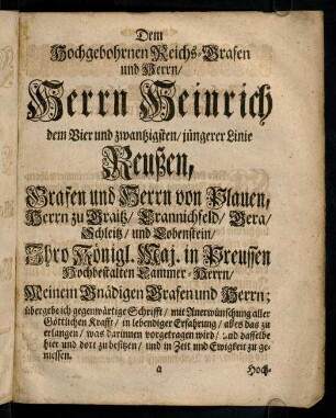 a1r-a3r, Zueignungs-Schrift