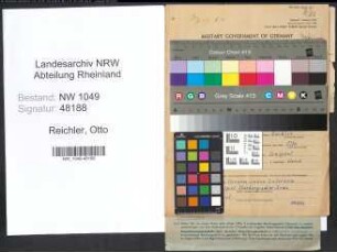 Entnazifizierung Otto Reichler , geb. 27.04.1912 (Postbeamter)