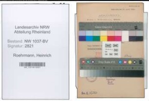 Entnazifizierung Heinrich Roehrmann , geb. 02.07.1892 (Lehrer)