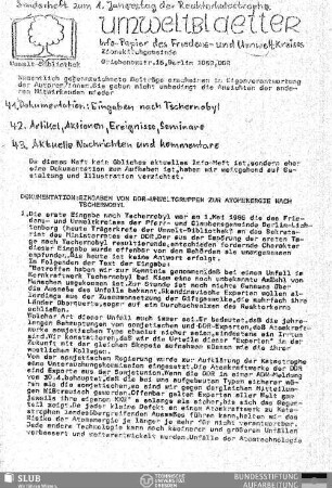 1987,Apr.(41-43): Umweltblaetter : Infoblatt des Friedens- und Umweltkreises Zionsgemeinde