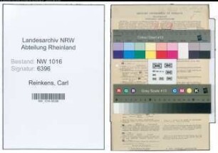 Entnazifizierung Carl Reinkens , geb. 18.05.1905 (Bankangest.)