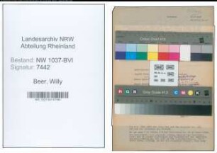 Entnazifizierung Willy Beer , geb. 16.11.1876 (Kaufmann)