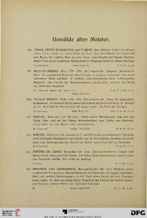 Gemälde alter Meister (Nr. 246-276)