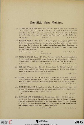 Gemälde alter Meister (Nr. 246-276)