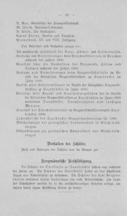 Bergmännische Beschäftigung
