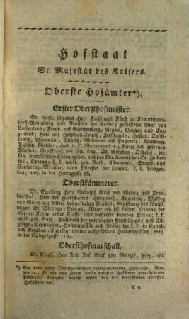 Hof- und Staats-Schematismus des Österreichischen Kaiserthumes. 1817