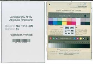 Entnazifizierung Wilhelm Fasshauer , geb. 08.04.1903 (Ingenieur)