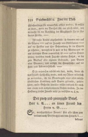 Der zwey und zwanzigste Brief
