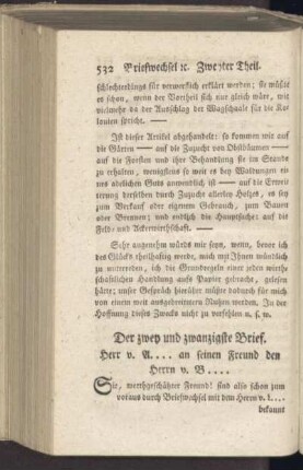 Der zwey und zwanzigste Brief