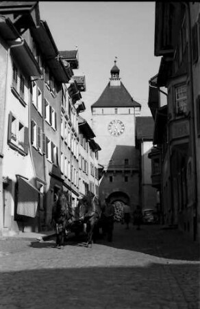 Laufenburg: Gasse mit Stadttor, Obere Wasengasse, Schweiz