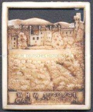 WHW-Abzeichen, 20 Jahre freies Kärnten: Wolfsberg - Schloss Donnersmarck, Straßensammlung im Gau Kärnten vom 4.-5. Januar 1941