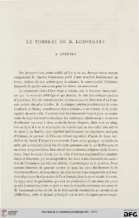 9: Le tombeau de M. Lenormant à Athènes