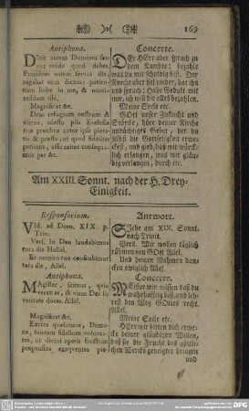 Am XXIII. Sonnt. nach der H. Drey-Einigkeit