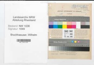 Entnazifizierung Wilhelm Bruchhaeuser , geb. 26.09.1883 (Beamter)