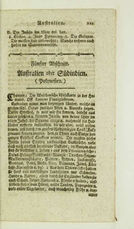 Fünfter Abschnitt. Australien oder Suedindien (Polynesien)