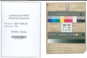Entnazifizierung Georg Mueller , geb. 11.01.1890 (Lehrer)
