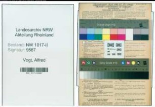 Entnazifizierung Alfred Vogt , geb. 11.02.1907 (Monteur)