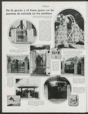 De la gracia y el buen gusto en las puertas de entrada en los jardines
