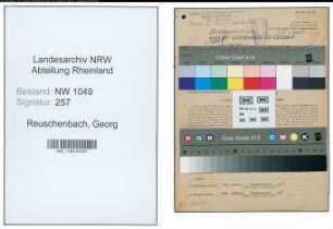 Entnazifizierung Georg Reuschenbach , geb. 30.03.1911 (Betriebsleiter)