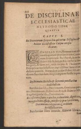 De Disciplinae Ecclesiasticae Methodo Liber Quartus.