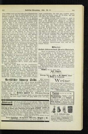 Kathol. Lehrerverband, Provinz Rheinland