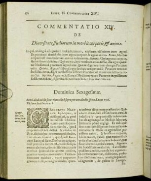 Commentatio XIV. De Diversitate studiorum in morbis corporis,& animæ.