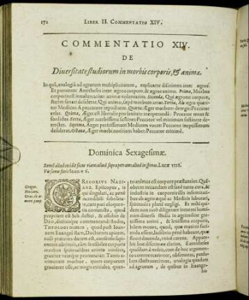 Commentatio XIV. De Diversitate studiorum in morbis corporis,& animæ.