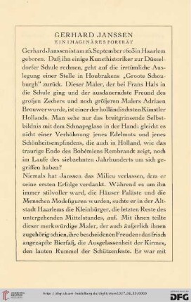 Gerhard Janssen. Ein imaginäres Porträt