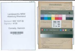 Entnazifizierung Heinrich Conrady , geb. 30.11.1909 (Stadtinspektor)
