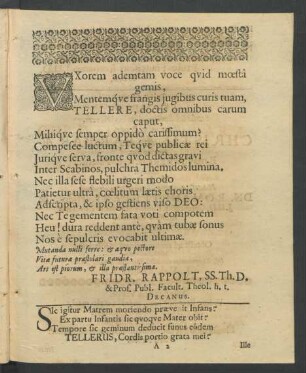 Uxorem ademtam voce quid moesta gemis, [...]