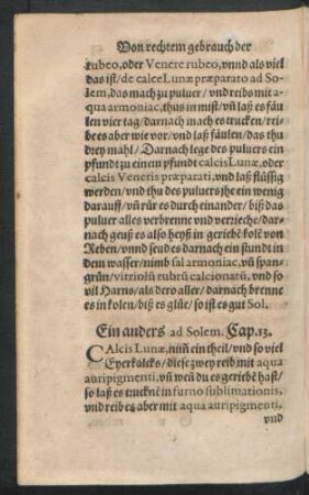 Ein anders ad Solem. Cap. 13.