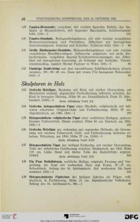 Skulpturen in Holz (Nr. 133-177)