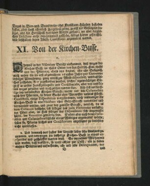 XI. Von der Kirchen-Busse.
