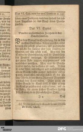 Das VI. Capitel Von der wesendlichen Freyheit in der Beredtsamkeit.