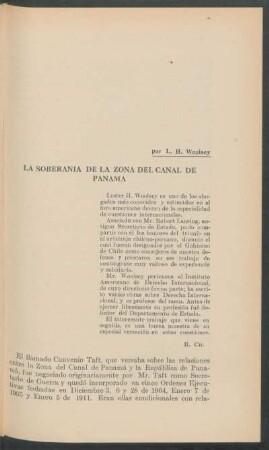 La soberanía de la Zona del Canal de Panamá