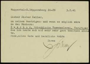 Lieber Dieter Keller, zu meinem Gestrigen...