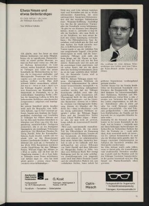 85, Etwas Neues und etwas Selbständiges