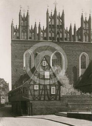 Westgiebel der Trinitatiskirche Danzig mit Kanzelhaus