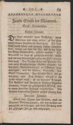 Fünfte Stuffe der Mäurerei. Groß-Baumeister