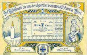 Postkarte zur Lebensmittelversorgung im Ersten Weltkrieg