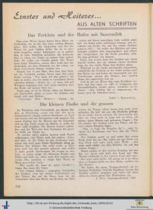 Ernstes und Heiteres aus alten Schriften.