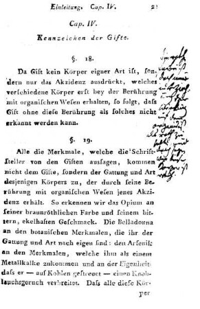 Cap. IV. Kennzeichen der Gifte.
