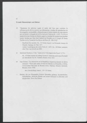 Fremde Manuskripte und Bücher