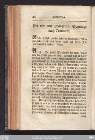 Am vier und zwanzigsten Sonntage nach Trinitatis.