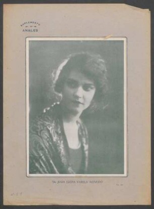 Suplemento de "Anales" : [Fotografía de] Sta. Julia Elena Varela Acevdo