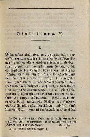 Johannes von Müllers sämmtliche Werke, 1. Vierundzwanzig Bücher allgemeiner Geschichten, besonders der europäischen Menschheit ; Bd. 1