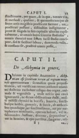 Caput II. De Alchymia in genere