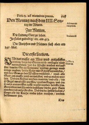 Den Montag nach dem IIII. Sontag im Advent.